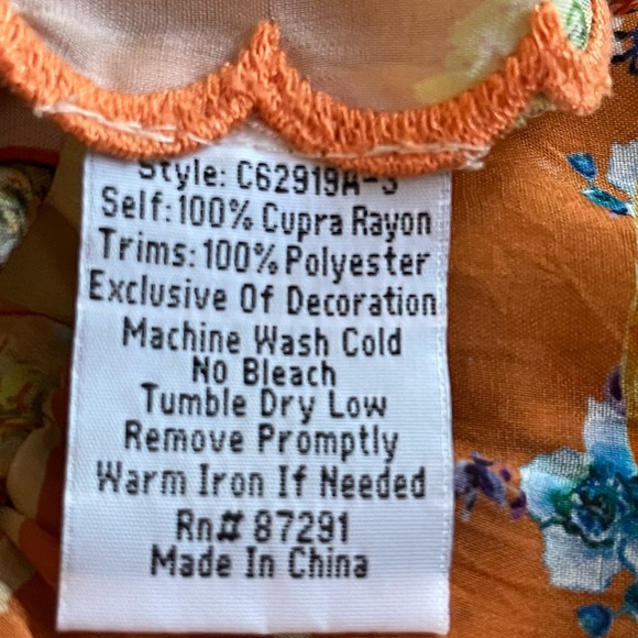 JOHNNY WAS Floral Print Scalloped Edge Tie Waist Pants - Picture 12 of 15